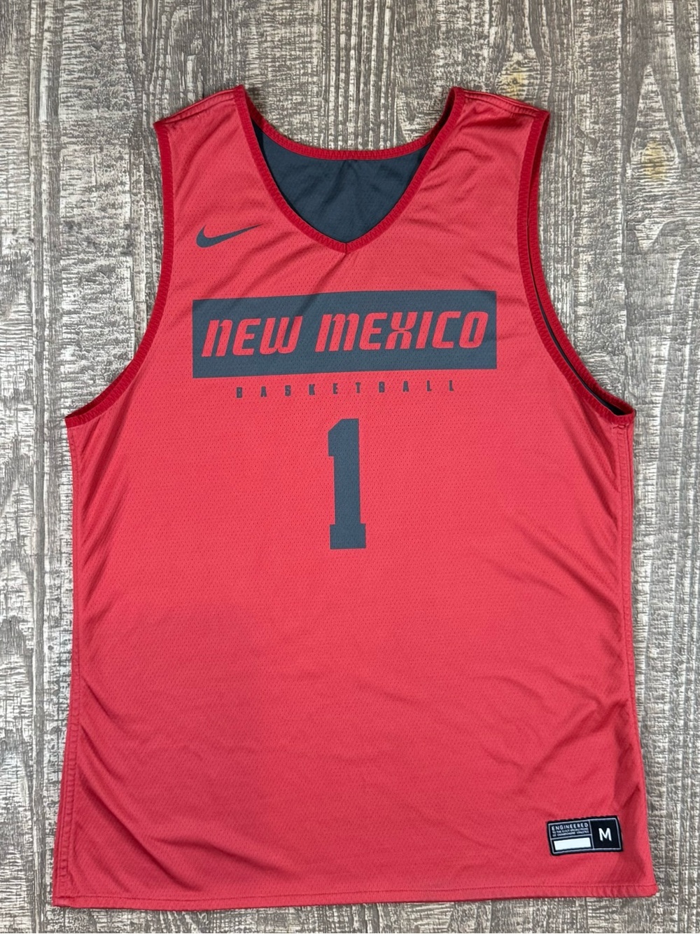 Nike Reversible Red and Gray New Mexico Basketball Jersey